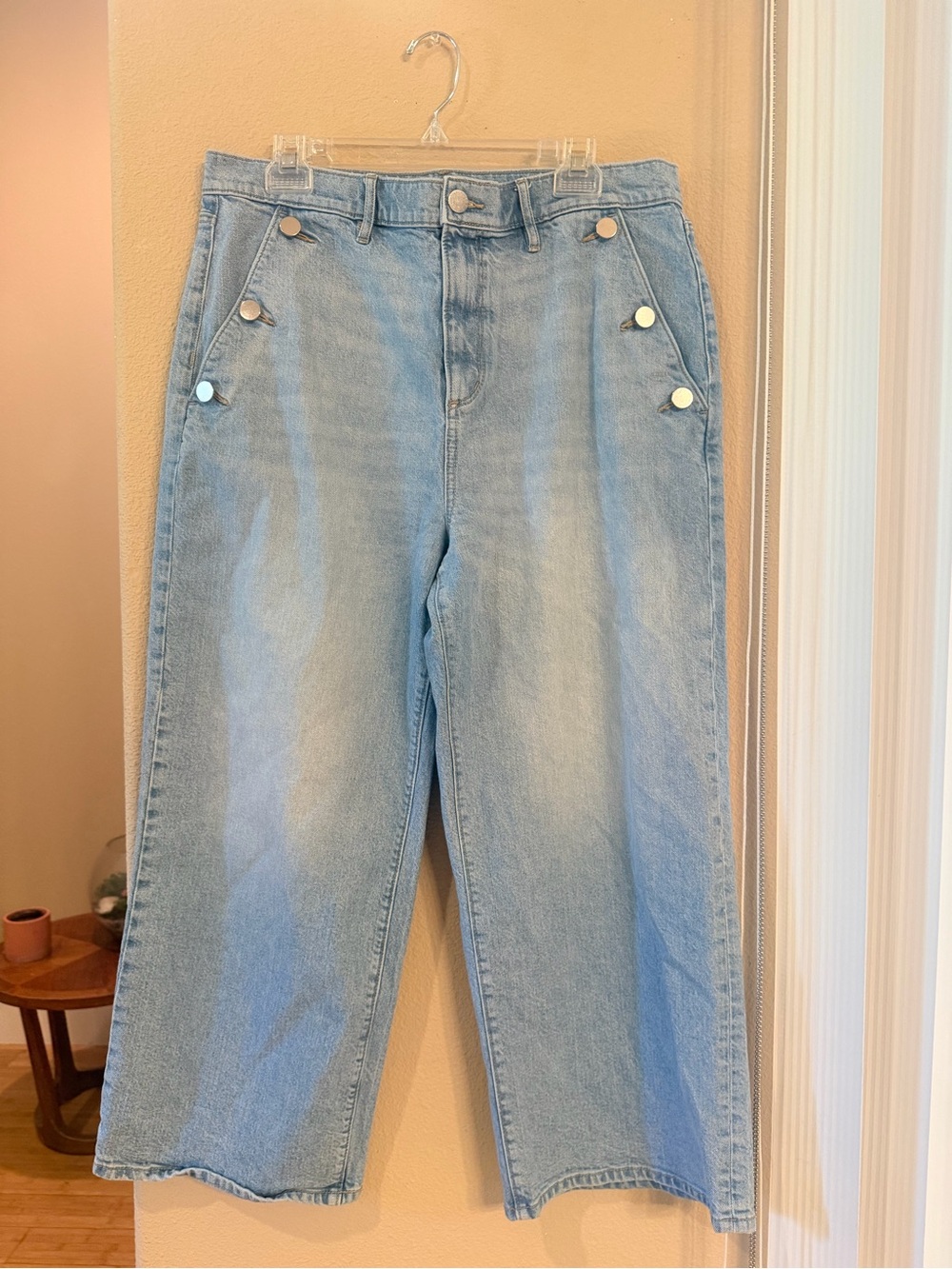 Ann Taylor Loft Light Blue High-Rise Wide-Leg Women’s Jeans